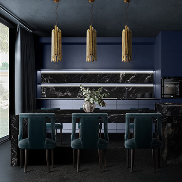 CAYO DINING CHAIR, SAKI PENDANT LIGHT